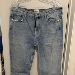 Agolde Women's Light Blue Straight Leg Jeans